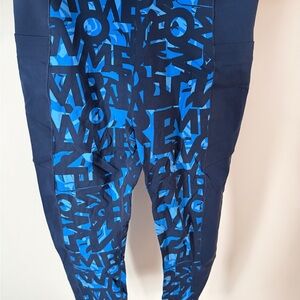 Sweaty Betty Navy and Blue Graphic Joggers